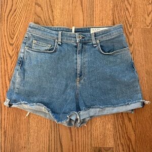 Rag and Bone High-Rise Stretch denim shorts sz 30
